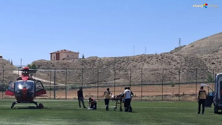 Malatya'da devrilen tırın sürücüsü ağır yaralandı