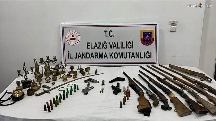 Elazığ'da Jandarmadan Tarihi Eser ve Silah Kaçakçılığına Darbe!