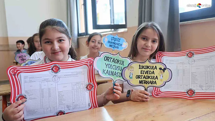 Elazığ'da 553 Okulda Karne Heyecanı! Öğrencilere Kitap ve Çikolata Sürprizi!