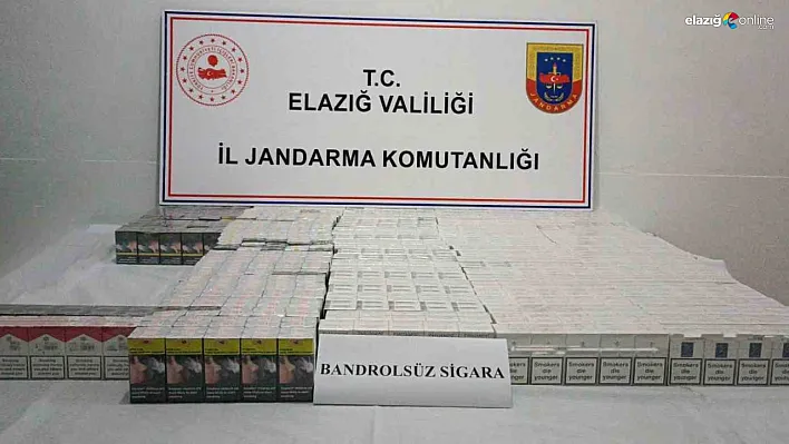 Elazığ jandarmasından kaçak sigara operasyonu!