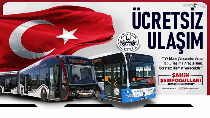 Elazığ Belediyesi'nden Cumhuriyet Bayramı'na Özel Jest!
