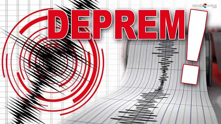 Elazığ'da 3.6 büyüklüğünde deprem!