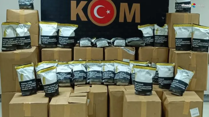 Elazığ'da tütün kaçakçılığına büyük darbe: 405 kilogram tütün yakalandı