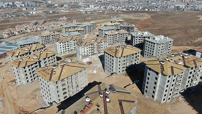 Elazığ'da TOKİ Konutları Hızla Yükseliyor! 608 Konutun Kaba İnşaatı Tamamlandı