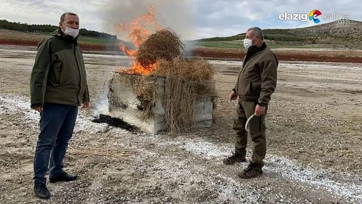 Avlanmada kullanılması yasak gümeler imha edildi