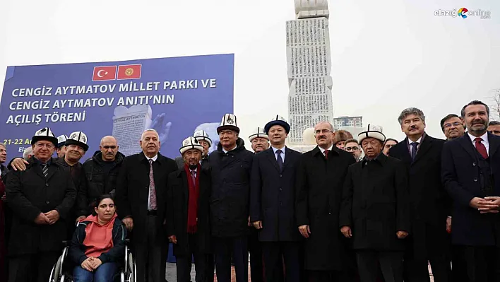 Elazığ'da fahri hemşehrimiz Cengiz Aytmatov parkı ve anıtı açıldı