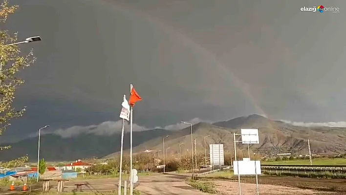 Yağmur Sonrası Elazığ'da Gökkuşağı Şöleni: Doğanın Büyüsü Kameralara Yansıdı!