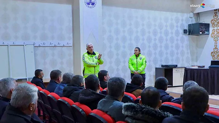 Elazığ'da halk otobüsü şoförlerine trafik eğitimi verildi