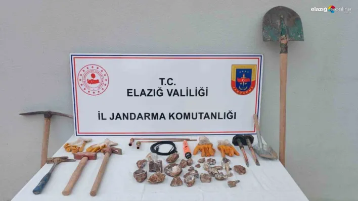 Elazığ jandarmasından kaçak kazıya suçüstü!