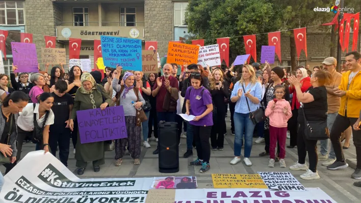 Elazığ'da kadına yönelik şiddete karşı kadınlar ses yükseltti!