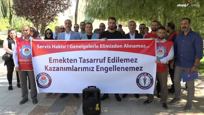 Elazığ'da kamu çalışanları servis hakkı için ayağa kalktı!