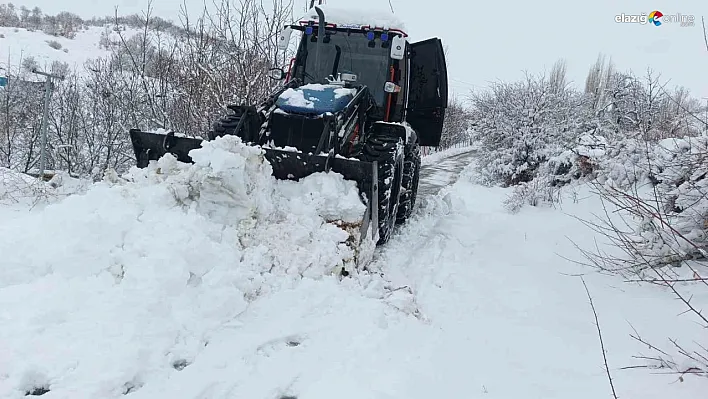 Elazığ'da Kapanan Köy Yolları İçin Karla Mücadele Ekipleri Seferber Oldu!