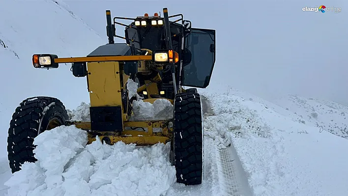 Elazığ'da Kapanan Köy Yolları Tek Tek Açılıyor, 41 Yolda Çalışmalar Aralıksız Devam Ediyor!