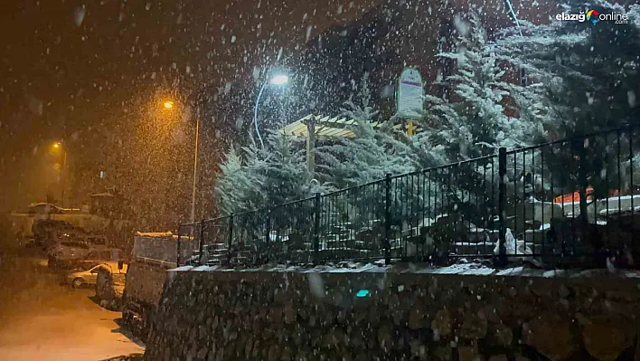 Elazığ'da Kar Yağışı Başladı! Yüksek Kesimler Beyaza Büründü!