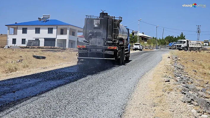 Elazığ'da köy yollarına modern dokunuşlar devam ediyor!