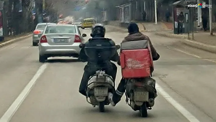 Zübeyde Hanım Caddesi'nde Motokurye Krizi: Tehlikeli Anlar Kamerada!