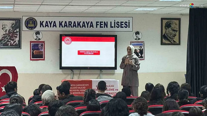 Elazığ'da Fen Lisesi Öğrencilerine Kadına Şiddet Eğitimi!