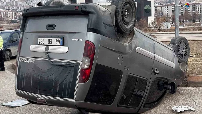 Elazığ Ataşehir'de Trafik Kazası! Takla Atan Araçta 1 Yaralı!