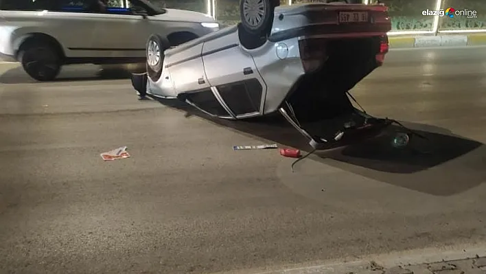 Elazığ'da otomobil takla attı: 1 yaralı