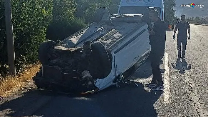 Elazığ-Bingöl Yolunda Otomobil Takla Attı: 3 Yaralı!