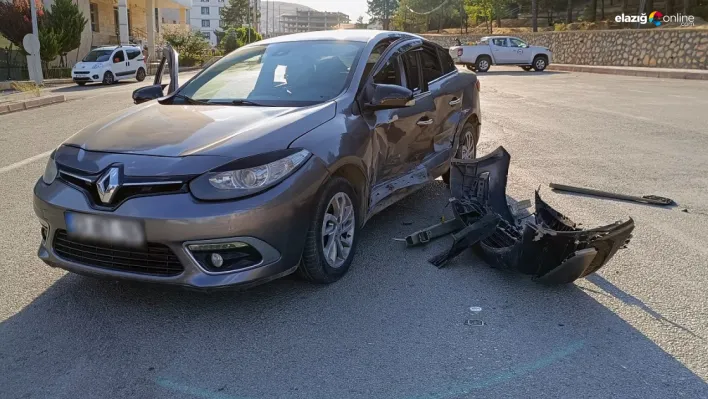 Elazığ'da peş peşe trafik kazası: Motosiklet devrildi, araçlar çarpıştı