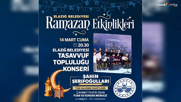 Elazığ'da Ramazan Keyfi: Tasavvuf Müzikleri, Çocuk Tiyatrosu ve İlahilerle Manevi Bir Gece!