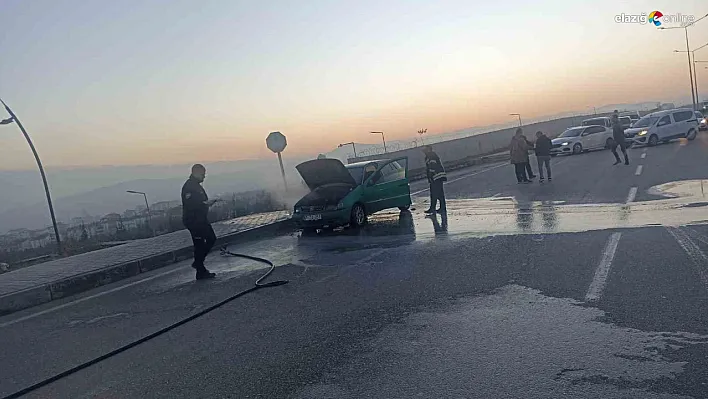 Elazığ'da trafikte korku dolu anlar