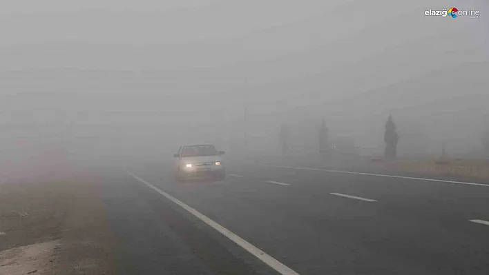 Elazığ Güne Sisle Uyandı! Sürücüler Zor Anlar Yaşadı