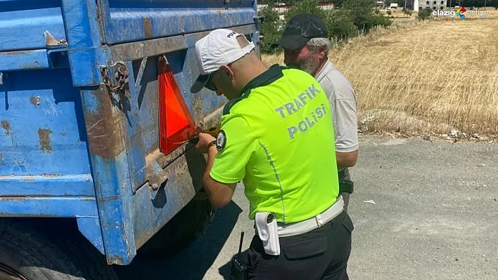 Elazığ trafikten tarım araçlarına denetim!