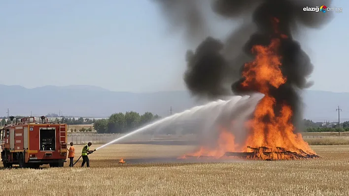 Elazığ'da Tarla Yangını Paniğe Neden Oldu!