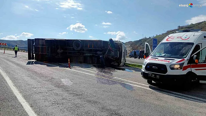 Keban Fırat Köprüsü mevkiinde kaza! 2 yaralı