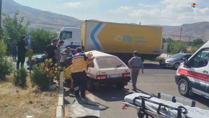 Elazığ-Bingöl karayolunda kaza: Kamyon ile otomobil çarpıştı