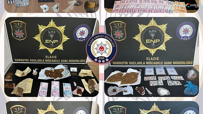 Elazığ Polisi Uyuşturucu Tacirlerine Göz Açtırmadı: Çok Sayıda Tutuklama!