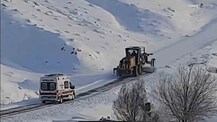 Elazığ'da Ekipler Zamanla Yarıştı: Karda Mahsur Kalan Hasta Kurtarıldı!