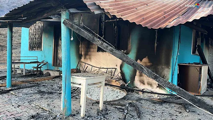 Elazığ'da Korkutan Yangın! Alevler Müstakil Evi Yok Etti!