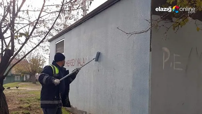 Görüntü kirliliğine neden olan duvar yazıları siliniyor