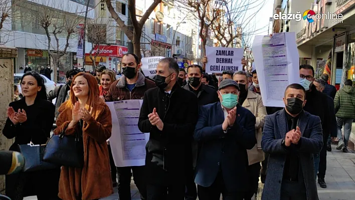 Elazığ Deva'dan elektrik zamlarına tepki!