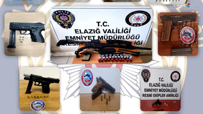 Elazığ emniyeti harekete geçti: 83 suçlu yakalandı, 13 silah bulundu