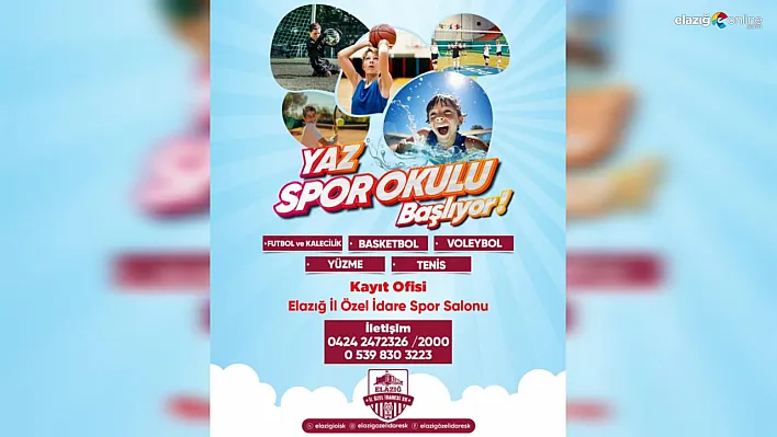 Elazığ İl Özel İdare Yaz Spor Kursları 30 Haziran'da Açılıyor: İşte Detaylar!