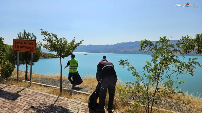 Elazığ İl Özel İdaresi'den Hazar Gölü'nde temizlik seferberliği!