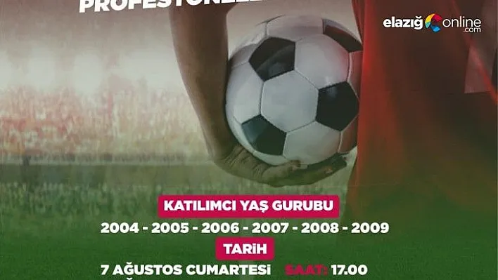 Elazığ İl Özel İdarespor, futbolcu seçmeleri başlıyor