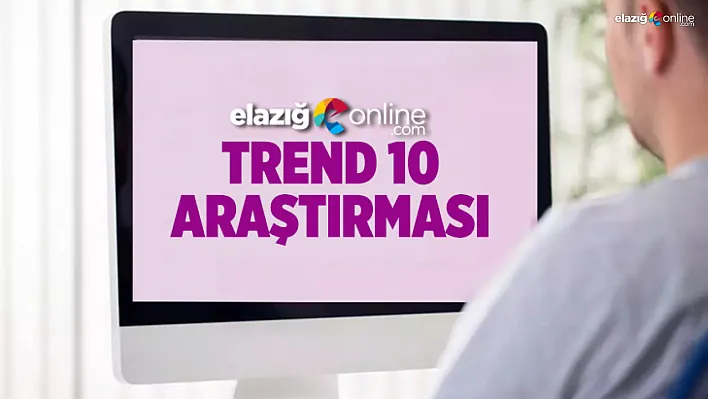 İşte Elazığ'ın gündemini belirleyen 'Elazığ Online Trend 10' araştırması!