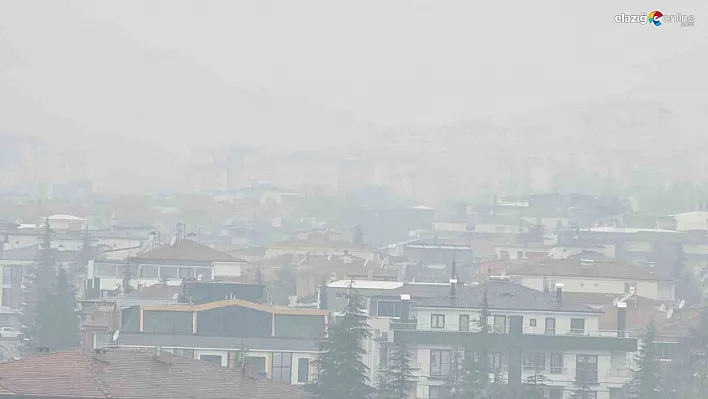 Elazığ'da görüş mesafesi, yer yer 5 metreye kadar düştü