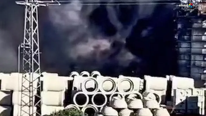 Elazığ'da Kireç Fabrikasında Çıkan Yangın Korkuttu!