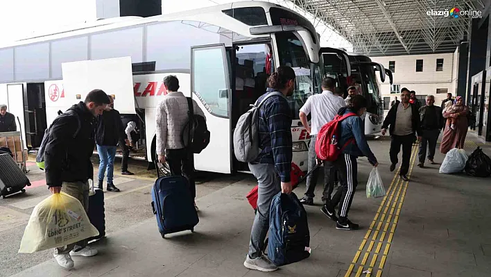 Elazığ otogarında bayram hareketliliği başladı