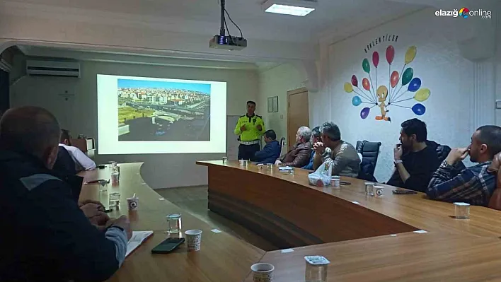 Elazığ polisinden sürücülere eğitim!