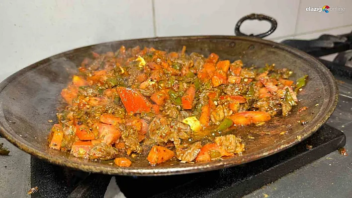 Elazığ'da iftarın vazgeçilmezi saç tava oldu!