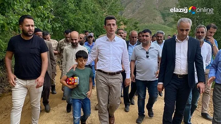 Genç Kaymakamı Kaptanoğlu köydeki çalışmaları inceledi