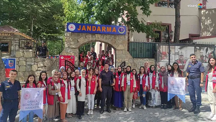 Gönüllü gençlerden Harput jandarmaya ziyaret