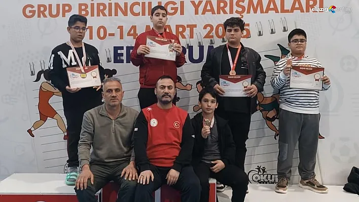 Erzurum'daki Güreş Müsabakasında Elazığ Fırtınası Esti! 5 Madalyayla Döndüler!